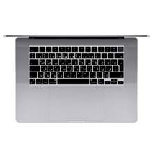 1PC Multilingual Black EU Layout Keyboard Cover Skin Compatible With MacBook Air 13.6"/15.3" (M5 M4 M3 M2 M1, A2681/A2941/A3113) 2021-2026 & Pro 14"/16" (M5 M4 M3 M2 M1, A2442/A2485/A2991/A3403) 2021-2026, Neo 13" A18 Pro A3404 (512G) With Touch ID, Silicone Keyboard Protector-Arabic Persian Ruassian Ukrainian - ISO Layout (EU Version) - View 12
