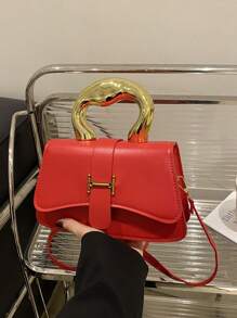 Bolso pequeño cuadrado de moda, bolso de mujer con asa de acrílico metálico, bolso de hombro/cruzado 8 en 1, bolso casual de exterior, bolso versátil para el uso diario