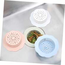 2/4pcs Plastic Flower-Shaped Sink Strainer - Random Color, With Hair Catcher Filter To Prevent Clogging, Suitable For Kitchen And Bathroom, Easy To Clean And Maintain, Food Particle Filter | Decorative Sink Accessories | Efficient Water Flow