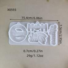 1pc Mom Dad Keychain Collection Silicone Mold DIY Father's Day Mother's Day Pendant Silicone Mold Keychain Hang Epoxy Resin Silicone Mold - X0593 - View 5