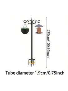 Outdoor Shepherd Hook, 63/73/110inch Metal Hook, Garden Decorative Bird Feeder Hanging Shepherd Hook, Suitable For Garden Hanging Flower Baskets, Bird Nests, Bird Feeder Hanging, Hanging Plant Flower Support, Spring Outdoor Decorations, Seasonal Decorations
