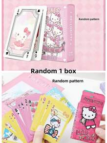 Sanrio 54pcs Sanrio Hello KT, Kuromi, Cinnamoroll, My Melody Playing Cards, Rich Patterns, Various Styles To Choose From, Sanrio Cards Are Fun And Easy Entertainment Cards, With Boxes, Perfect For Party Games, Attractive Sanrio Lovers Gifts