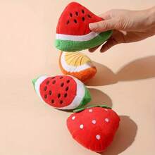 4pcs Plush Squeaky Pet Toy Set For Small Dogs & Cats -Lollipop, Star, Donut & Strawberry Designs - Interactive Play And Sleep Companions, Pet Toys For Dogs Chew Toy For Dog Interactive Supply