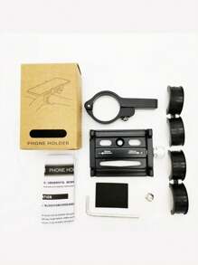 1pc Aluminum Motorcycle/Bicycle Phone Holder, Shock-Proof Mobile Phone Mount Bracket For Delivery/Navigation Use