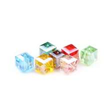 2/3/4/6mm Square Glass Beads, AB Color Crystal Glass Beads, DIY Bracelet Necklace Jewelry Handcraft Supplies