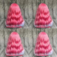 14 Inch Pink Blue Green  White Black Bob Wigs With Bangs For Women Loose Wavy Wig Pastel Wavy Shoulder Length Bob Synthetic Cosplay Wig For Girl Colorful Costume Wigs For Daily Party Use - 粉色 - 查看 9