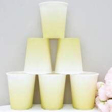 10pcs/20pcs/40pcs,9oz Disposable Paper Cups Pastel Rainbow Gradient Party Cups Drinking Cups For Party, DIY And Holiday, Multicolor Paper Cups For Wedding Party Picnic BBQ Travel And Event - Multicolor - View 20