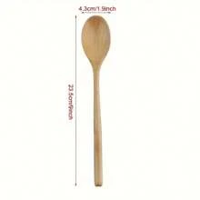 2/4pcs 9-Inch Wooden Cooking Spoons, Made Of Japanese Chestnut Wood, Suitable For Cooking And Baking - Kitchen Utensils For Stirring Soup - Multicolor - View 11