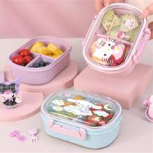 Sanrio 1 Pezzo Set Contenitore Pranzo Rosa Hello Kitty & Friends - A prova di perdite, Rettangolare, Contenitore Pranzo in Plastica con Scomparti, Lavabile a Mano per Lavoro, Scuola e Viaggio, Scatola Porta Pranzo | Contenitore Pranzo a Tema Personaggio | Facile da Pulire, Sanrio, Ritorno a Scuola
