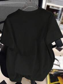 Teen Boy Loose Plus Size Casual Simple Slogan Pattern Printed Round Neck Short Sleeve T-Shirt Joker Leisure Sports Youth Summer Coat,T Shirts