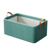 Clothes Cationic Storage Box, Drawer Style Fabric Container Box, Linen Fabric Foldable Storage Box, Canvas Quilt Bag Closet, Organizer And Storage Bag With Reinforced Handles For Organizing Blankets Bedroom Closet Dormitory Sweaters