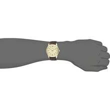 Casio Casio Men MTPV001GL-9B Stainless Steel Genuine Leather Strap Gold Dial Quartz Movement Buckle Clasp Analog 38mm Round Watch