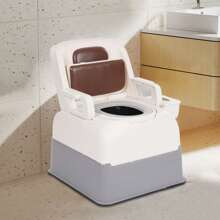 YUNRUX Toilet Chair Toilet Wheelchair WC Chair Shower Wheelchair Night Chair 100kg - Brown - View 1