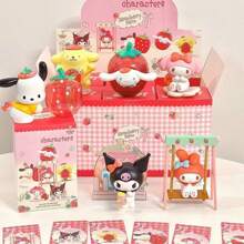 Sanrio Hello Kitty Strawberry Farm Plush Figurine Desktop Decor, Gift For Girls Birthday