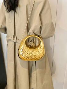 205 Cross Border Popular Diamond Grid Patterned Handbag, High-End Acrylic Bag, Women's European And American Dinner Bag, Shoulder Crossbody Bag, Women's