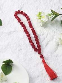 Tasbin 1pc 33pcs 12mm Glass Beaded Bracelet, Handmade Fashionable Minimalist Prayer Beads (Multiple Colors)