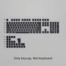 Bokawz PBT 键帽，双布丁 Doubleshot 半透明键帽，OEM 高度，适合 6.25U 空格键，61/87/98/100/104 键（仅键帽） - Only keycap, Not keyboard - 查看 13