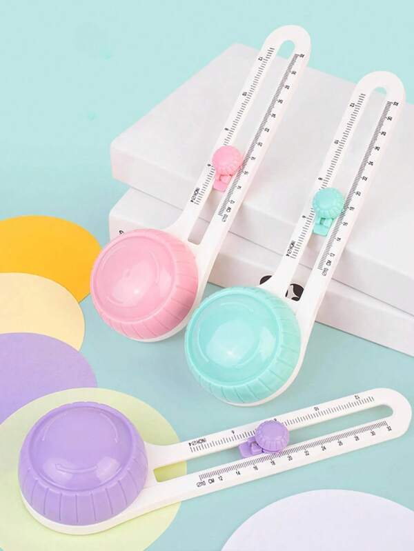 1pc Adjustable Compass Cutter/Greeting Card Paper Art Origami Paper Sculpture Handmade Compass Hole Punch/Manual Circle Cutter