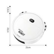 Robot de barrido inteligente para el hogar con carga completamente automática, barrido y trapeador de succión, limpiador doméstico tres en uno, robot de barrido inteligente, robot de barrido y trapeo de succión, aspirador uno en uno, robot de limpieza para el hogar - Blanco - Ver 4