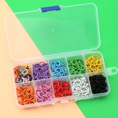 8-10mm 500-1000Pcs/Box Colorful Open Jump Rings Split Jump Ring Connector For Diy Jewelry Making Findings Accessories Supplies