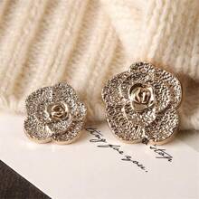Vintage Flower Metal Buttons 10pcs - Antique Rustproof Sewing Buttons For Dresses Blouses Skirts, Boho DIY Crafts Clothing Accessories, Bulk Premium Garment Buttons