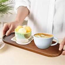 3 件相思木托盘，烘焙矩形实木托盘，椭圆形木盘，甜点盘，小吃盘，面包盘，奶酪盘，茶盘，早餐盘，用于咖啡、水果、糕点、牛奶和饼干，厨房，圣诞礼物