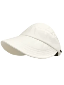1pc, Ladies' Summer Sun Hat, Empty Top Hat, Sun Hat, Can Hang Mask, Multi-Functional Baseball Cap - A - View 10