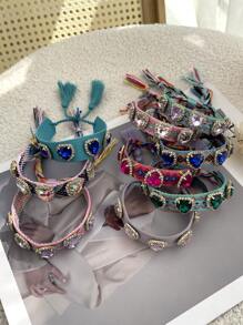 1 pieza Pulsera trenzada con perla de agua dulce irregular, elegante y sencilla, de estilo bohemio, para mujer, hermana, pareja, regalo de graduación, adecuada para uso diario, deportes, commute, citas, fiestas, vacaciones de verano en la playa