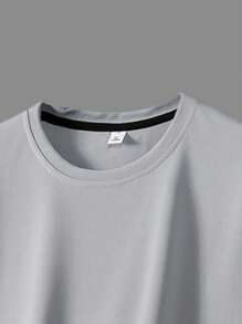 Summer Workout Gray Loose Breathable Quick-Dry Casual T-Shirt, And Versatile Everyday Wear
