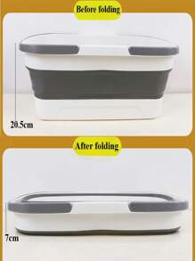 可折叠硅胶拖把桶带滚轮手提塑料拖把桶玻璃清洁刮板棉线拖把魔术扫把可配多种工具清洗清洁可加大加厚折叠收纳