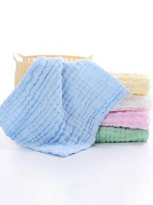 Baby Washcloths Absorbent Baby Towels, Large Soft Breathable Newborn Essentials For Boys And Girls, Newborn Essentials Plain Colored Square Towel With Six Layers Of Gauze, Small Towel, Newborn Face Towel, Drool Towel