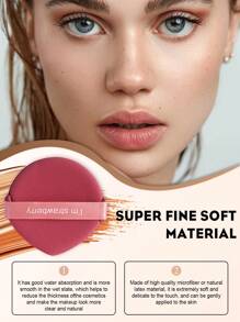 10PCS Air Cushion Puffs | Non-Latex Soft Makeup Sponges For Liquid & Powder Foundation | Reusable, Non-Absorbent Blending Tools (Round/Heart Shape) | Travel-Friendly With Storage Pouch | Easy Clean & Even Application