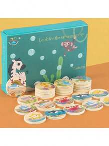 木制恐龙记忆配对游戏 - 带木制硬币的教育性动物主题配对棋盘游戏 - 适合 3 岁以上儿童的益智玩具套装 - 理想的生日或圣诞节礼物 - 記憶棋 - 查看 6