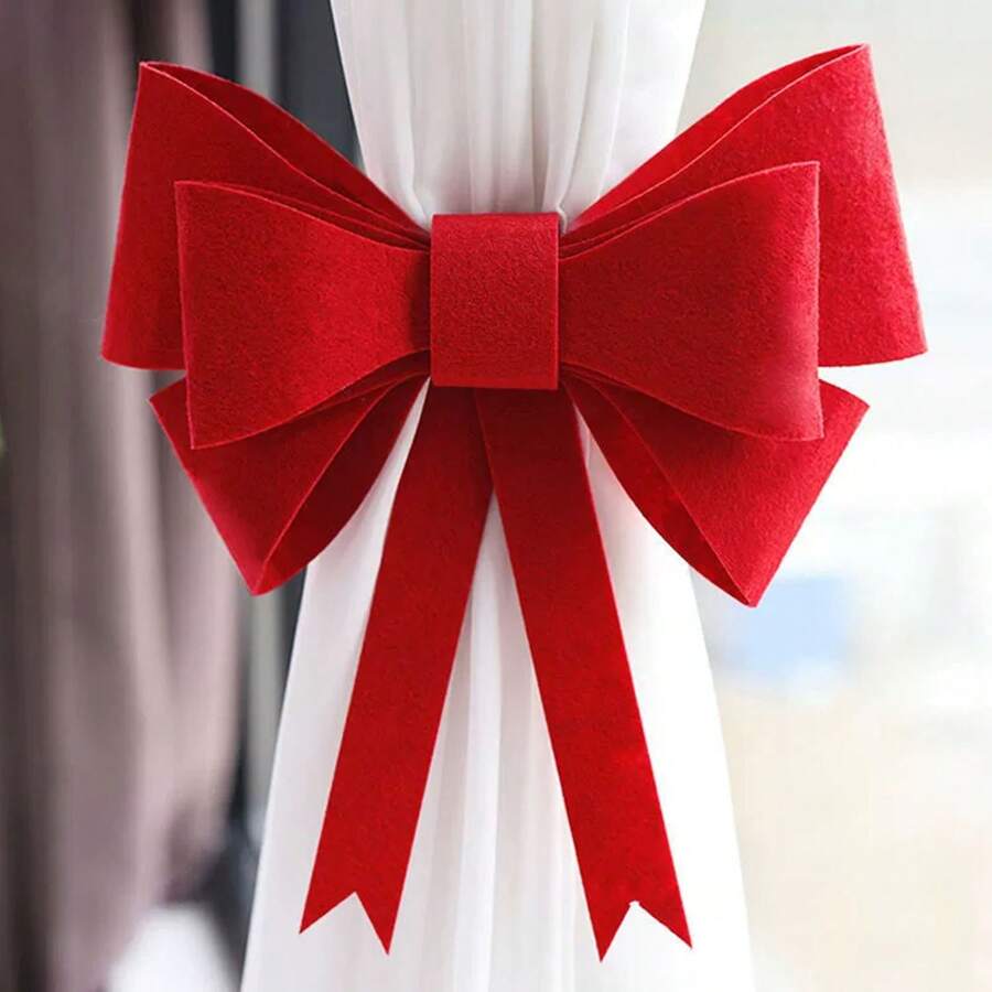2 件婚礼蝴蝶结装饰，房间装饰蝴蝶结饰品，门、墙、窗帘系带装饰 - 彩色 - 查看 1