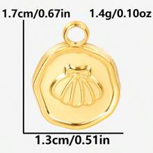 10 件各式海洋主题时尚百搭 304 不锈钢海星、章鱼、贝壳吊坠，18K 镀金/镀银，适合 DIY 珠宝制作