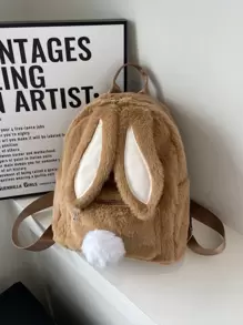 Plush Rabbit Backpack,Long Ear Rabbit Soft Plush Backpack, Large Size Women's Plush Crossbody Bag Backpack,Cartoon Bookbag For Teen Girls Lolita, Cute And Lovely. The Bag Is Made Of Skin-Friendly And Soft Plush Fabric, With Sweet Color Matching For Both Aesthetics And Security,Perfect For Daily Leisure, Parties, Dates