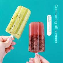 1 Set di Stampi per Ghiaccioli, 4 Celle Stampi per Gelato Fatti in Casa Fai da Te, Stampi per Ghiaccioli Creativi per Bambini, Accessori da Cucina Estivi, Forniture da Cucina, Accessori per Cucina, Articoli per la Cucina di Casa
