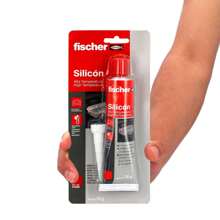 TRUPER Silicon Alta temperatura rojo 70gr Fischer 574306 - Rojo - Ver 2