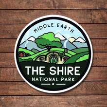 1/2/5件組 The Shire National Park 貼紙，正向勵志貼紙，適合筆電、水壺、汽車、滑板的自我關懷貼紙，鮮豔設計趣味搞怪，抗UV，適用於電腦、滑板、保溫杯，最適合貓奴的禮物 - 彩色 - 查看 1