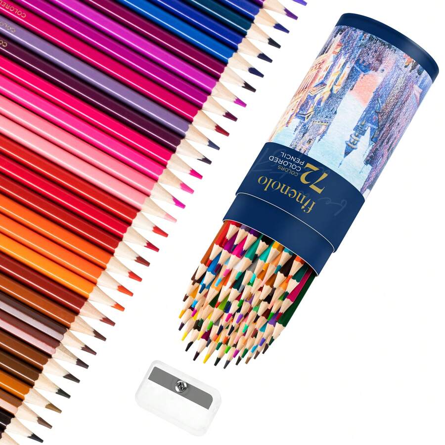 Deli 72 Pack Colored Pencils, Vibrant Color Presharpened Pencils, Soft Core Art Drawing Pencils For Coloring, Sketching, And Painting - Gói 72 - Xem 1