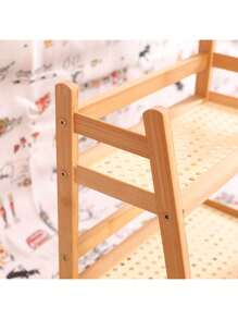 1 pieza Estantería de escritorio de madera maciza, estantería de escritorio de cocina de doble capa, estantería de escritorio, estantería de almacenamiento de escritorio para el hogar, decoración del hogar, decoración de la habitación, almacenamiento de tazas, organizador de cocina