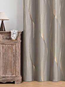 1/2pcs High Shading Silver-Plated Curtain FabricBlackout Curtains Thermal Insulated Lined Window, With Marble Texture Decorative Curtain Board, Grey For Living Room, Bedroom, Kitchen, Bathroom, Home Decor(Similar To Waterproof Material, But Rather Thin) - Solid Color - View 8