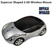 1pc Unique Racing Car Shaped Wireless Mouse, Mini Supercar Style Wireless Optical Mouse, 1600DPI Ergonomic Wireless Gaming Mouse, 2.4GHz Wireless Office Mouse With Car Light, Comes With USB Receiver, Powered By 2xAAA Batteries (Not Included), Suitable For PC, Laptop, Tablet, Great Gift - Multicolor - View 20