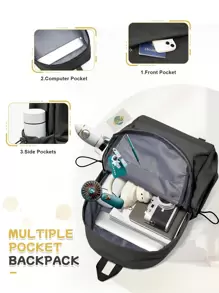 College Backpack Waterproof School Bag Lightweight Casual Daypack College Laptop Backpack For Women Water Resistant Travel Rucksack Back Pack For High School Middle Bookbag Elementary Middle High Bookbags For Teens Girls Boys Students-Medium. The New And Old Versions Are Shipped Out Randomly., School Supplies, School Backpack, School Bag, Backpack For School, Back To School Backpack, School Bookbag, Big Backpack, Backpack School, Back To School Bags, Large Capacity, Portable, Foldable, Classic Casual, Suitable For Teen Girls Women College Students, Perfect For Back To School, First Day Of School, Middle School, High School