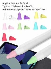 5pcs Soft Silicone Nib Tip Protective Covers, Quiet, Replaceable Nib Tips Compatible With Apple Pencil 1 & 2, IPad Pencil - Multicolor - View 1