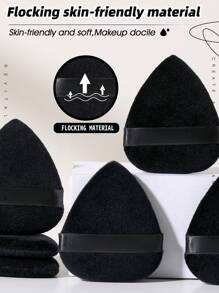 6 PCS Makeup Puff Set Soft Water Droplet Shape Powder Mineral Puff For Face Makeup, Makeup, Cheap, Room Decor, Vanity, Travel, Bedroom, Makeup Accessories, Puff, Makeup Blender, Powder Puff, Makeup Sponge,Cheap,Stocking Stuffers,Makeup,Makeup Tools,Cheap Stuff,Gifts,Gifts For Women,Christmas Gifts,Giveaways,Travel,Cheap Stuff,Travel Essential - Black - View 6
