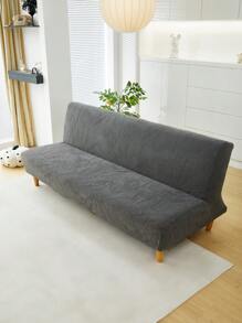 1pc Jacquard Sofa Bed Cover, High Elasticity Easy Installation, Multi-Size, All-Season, Prevents Pet Scratch, Foldable Sofa Bed Slipcover For Decorating Living Room Sofa