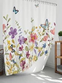 1 szt./4 szt. Kwiatowy wzór roślinny i liściasty wielofunkcyjny zestaw dekoracji łazienkowych, zawiera wodoodporną zasłonę prysznicową z 12 haczykami, matę antypoślizgową, matę podłogową w kształcie litery U, okrągłą pokrywę deski sedesowej, odpowiednią do całej łazienki Kwiaty na Dzień Matki, spersonalizowane prezenty dla mamy, prezenty na ostatnią chwilę, pomysły na Dzień Matki, prezenty na Dzień Matki, ręcznie robione kartki dla mamy, najlepsze prezenty na Dzień Matki poniżej 50 USD