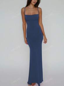 Robe moulante fendue pour femmes, dos nu, sexy, élégante, pour soirée, fête, club, vacances, plage, printemps, été, vêtements décontractés