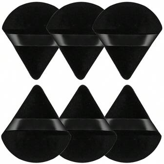 6pcs Powder Puff Face Soft Makeup Sponge, Triangle Powder Puffs For Loose Powder Mineral Powder Velour Puff For Face Exquisite Makeup Eyes Contouring, Beauty Makeup Tools,Makeup,Cheap,Room Decor,Vanity,Travel,Bedroom,Makeup Accessories,Puff,Makeup Blender,Powder Puff,Makeup Sponge